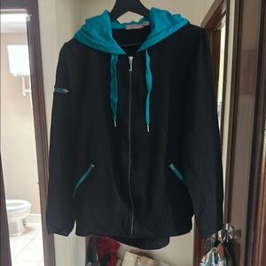 Juicy Couture Black Jacket with Teal Accents